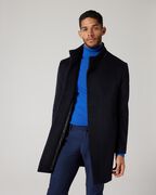 Wool Blend Asymmetric Coat 